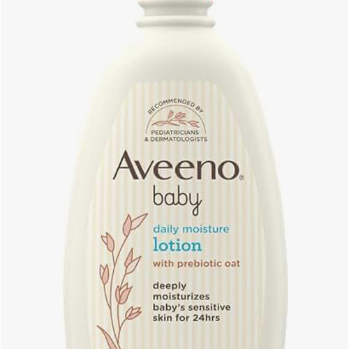 Aveeno Baby Daily Moisture Body Lotion for Sensitive Skin, Hypoallergenic Moisturizing Baby Lotion with Nourishing Oatmeal to Deeply Moisturize Baby's Skin, Fragrance-Free, 18 fl. oz
