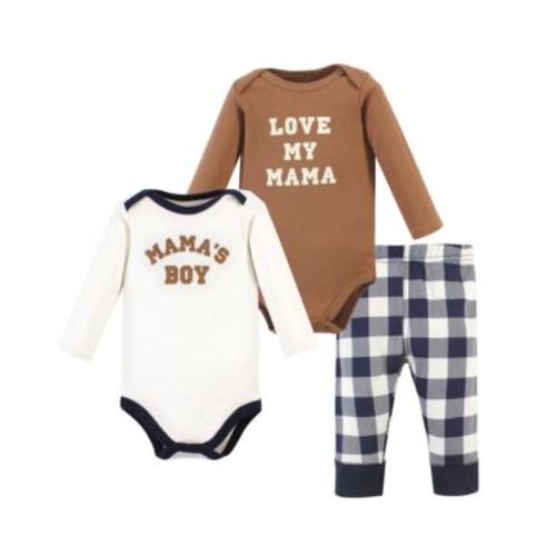 Baby Boys Hudson 3Pc Long Sleeve Bodysuit and Pant