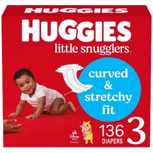 Huggies Little Snugglers Diapers - Size 3 - 136ct