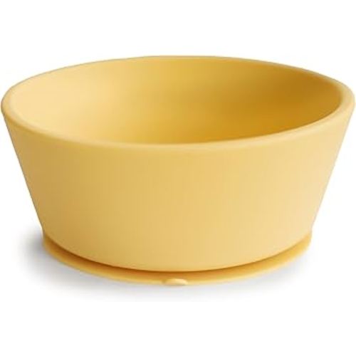 mushie Silicone Suction Bowl | BPA-Free Non-Slip Design (Daffodil)