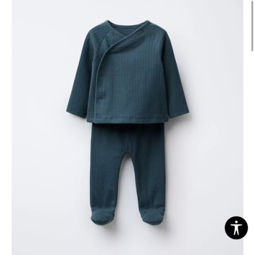 TEXTURED TOP AND LEGGINGS SET - Petrol blue | ZARA United States