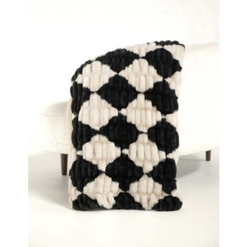 Original Hugs Diamond Black Blanket | Minky Couture