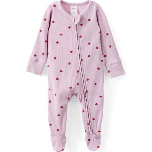 Organic Pointelle Zip All In One Romper, Newborn