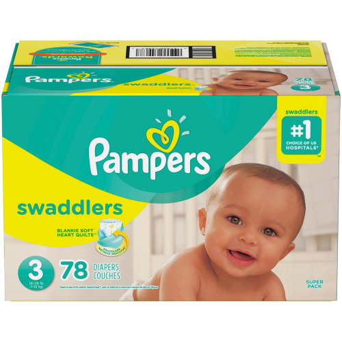 Pampers, Swaddlers Diapers, Size 3, 78 Count, Super Pack
