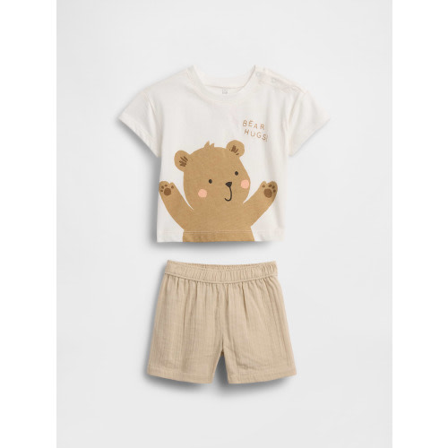 Baby Lobster Graphic T-Shirt & Plaid Short Set