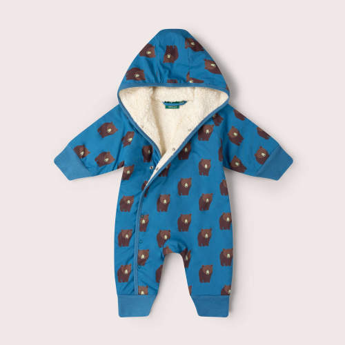Blue Bears Organic Cotton Sherpa Lined Snowsuit – Little Green Radicals