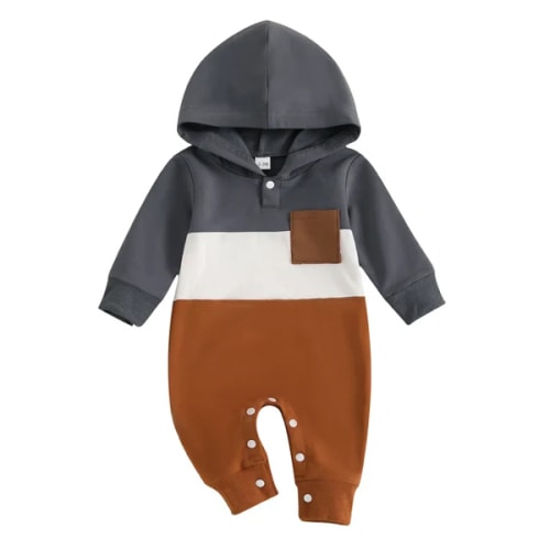 ETHAN Color Block Hoody Jumpsuit - Hazel & Bo