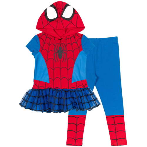 Marvel Spider-Man Toddler Girls Peplum T-Shirt and Leggings Outfit Set