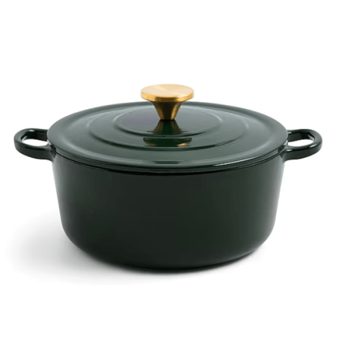 Cooks Cast Iron Dutch Oven with Lid - Pine Needle 5.6 qt