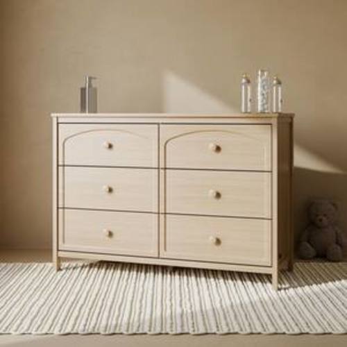 Olivia Hazelnut 6 Drawer 47.72 in. Wide Dresser