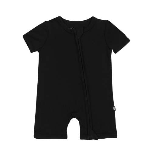 Zippered Shortall Romper in Midnight | Kyte Baby
