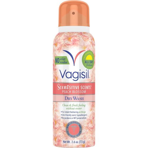 Vagisil Scentsitive Scents Dry Spray, Peach Blossom, 2.6 Oz (1 Pack)