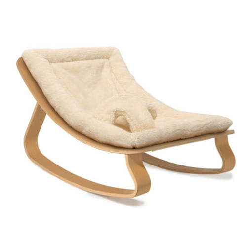 LEVO Baby Rocker - Fur Milk / Beech