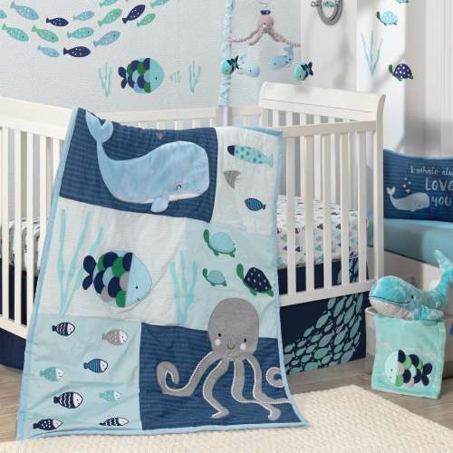 Sea Dreams Dolphin/Turtle Musical Baby Crib Mobile Soother Toy – Lambs & Ivy