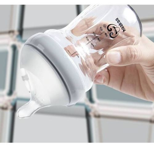 haakaa Generation 3 Glass Bottle - 3oz: Slow Flow, BPA-Free, Silicone Nipple