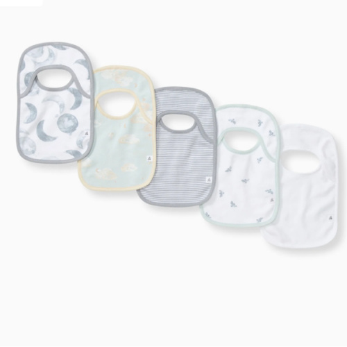 Golden Bee Organic Cotton Baby Bibs 5 Pack