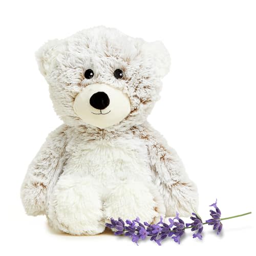 warmies Microwavable & Weighted Stuffed Animals, Marshmallow Brown Bear - Heated Stuffed Animal Plushie for Warmth & Comfort - Soft Plush Toys for Adults & Children (Boys, Girls, Babies & Toddlers)