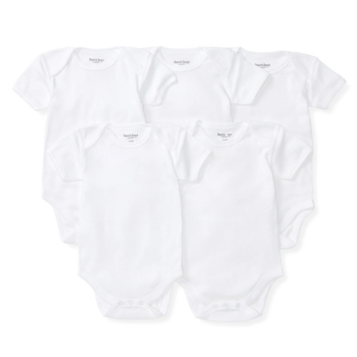 Bee Essentials Organic Short Sleeve Baby Bodysuit 5 Pack