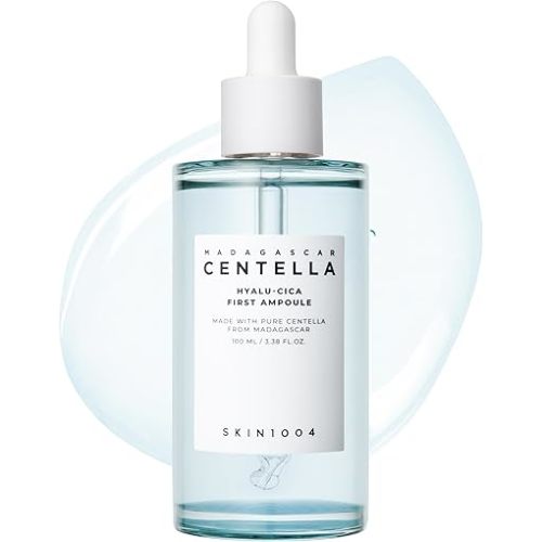 SKIN1004 Hyalu-Cica First Ampolla, suero coreano para cara con ácido hialurónico y centella, suero de ampolla facial para humedad profunda, ampolla ligera centella, cuidado de la piel coreano, 3.38 onzas líquidas / 3.4 fl oz