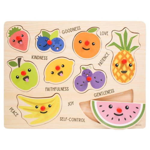 Swanson Christian Supply 270164 Peg Puzzle - Fruit of The Spirit - 9 Piece