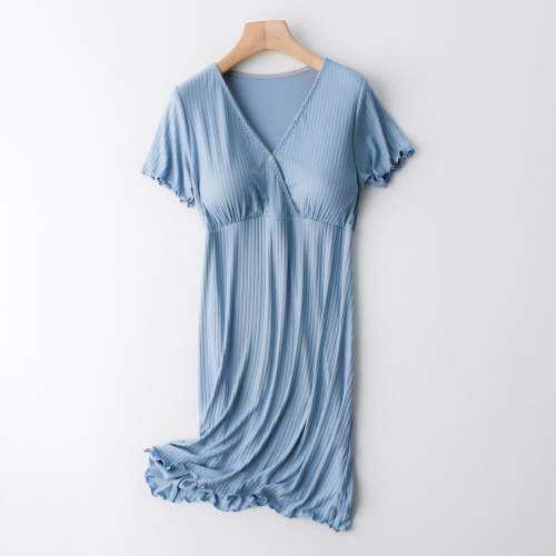 Joau 3 in 1 Delivery/Labor/Maternity/Nursing Nightgown Hospital Gowns for Women Labor Delivery Short Sleeve Breastfeeding Ribbed Sleep Dress