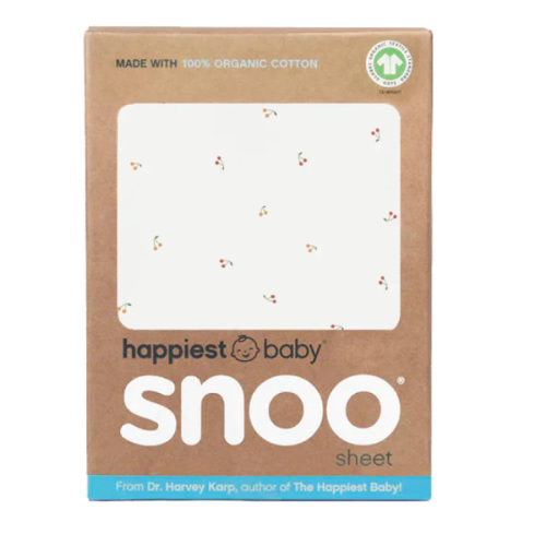 SNOO Baby Bassinet Fitted Sheet (Ivory Cherry)
