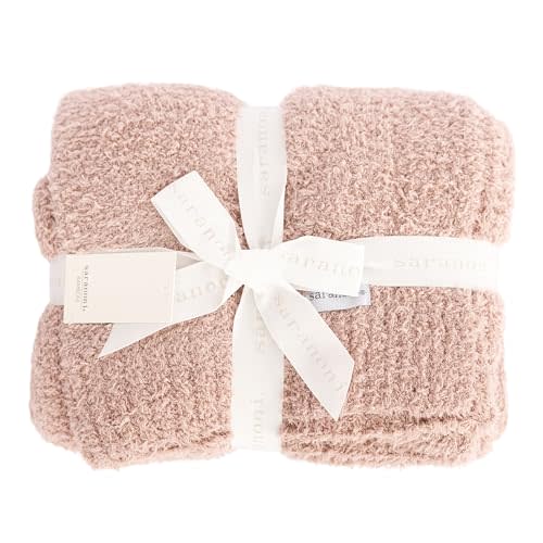 Saranoni Bamboni Luxury Baby Blanket | Cozy & Soft Plush Receiving Blankets | Perfect for Girls & Infant Baby Boy Blankets | Pink - 30” x 40"