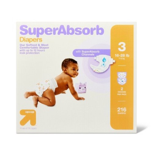 Disposable Diapers Pack - up & up™, Size: 3