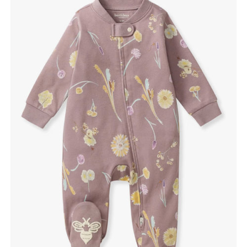 Burt's Bees Baby Girls' Organic Cotton, Sleep and Play Footed Pajamas