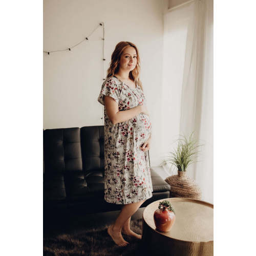 Floral Labor & Delivery Gown | Epidural & Nursing Friendly
