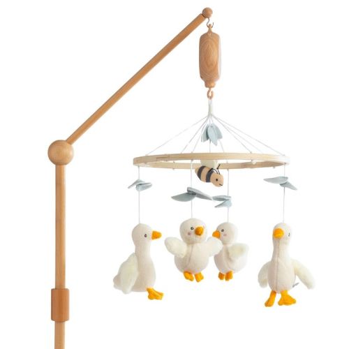 Living Textiles - Musical Mobile - Goosey Goosey, White
