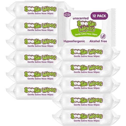Boogie Saline Nose Wipes Unscented - 360 Count