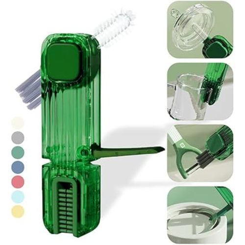 4 in 1 Cup Lid Gap Cleaning Brush - 2025 Multifunctional Insulation Bottle Cleaning Tools, Mutipurpose Tiny Silicone Cup Holder Cleaner, Home Kitchen Cleaning Tools