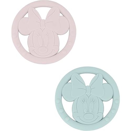 Cudlie Disney Silicone Teether Toy Set for Infants, Food Grade and BPA Free Teethers for Babies 6-12 Months, 2-Pack Teether Toys for Newborns