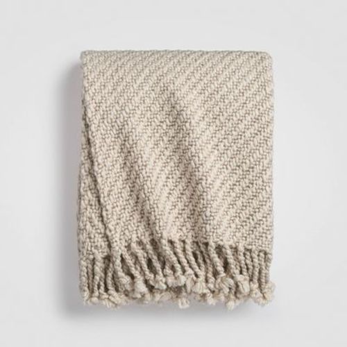 Cloud Knit Throw, Chunky Heavyweight Cotton Knit