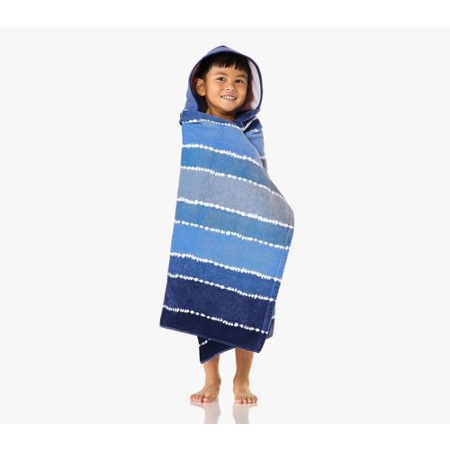 Tie-Dye Stripe Kid Beach Hooded Towel UPF 50+