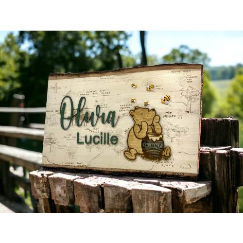 Winnie the Pooh Personalized Name Sign