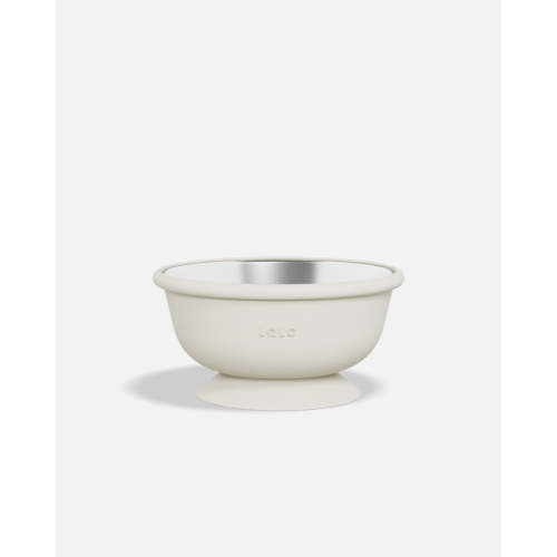 Stainless Suction Bowl - Oatmeal