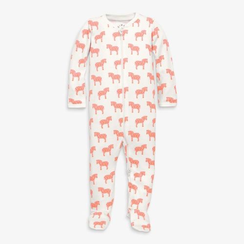 Primary Baby Organic Animal Friends Zip Footie