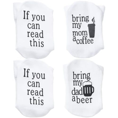 2-Pair Beer coffee for Dad and Mon Gift Baby Boys Girls Socks