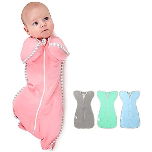 Swaddle Wrap for Baby, Newborn Boy or Girl Adjustable Sleep Sack Breathable Soft Premium Cotton Suit for Kids Aged 0-3 Months (Pink)