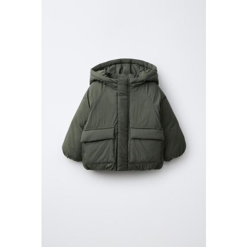 WATER-REPELLENT NYLON JACKET - Dark green | ZARA United States