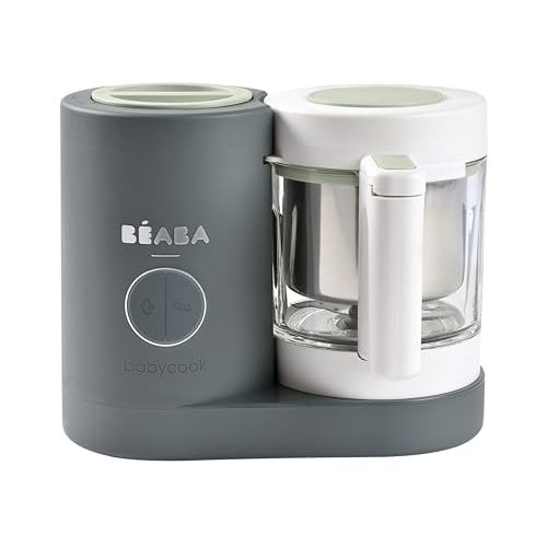 BEABA Babycook Neo Baby Food Maker | Non-Toxic Glass & Stainless Steel | Trusted by Celebrity Moms | Sustainable Baby Food Processor | Global Leader| 34 Servings in 20 Mins, Mineral