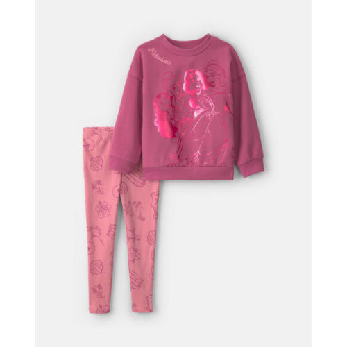 Toddler Girl 2-Piece Disney© Princess Fleece Long-Sleeve Top & Pant Set - Pink | Carter's