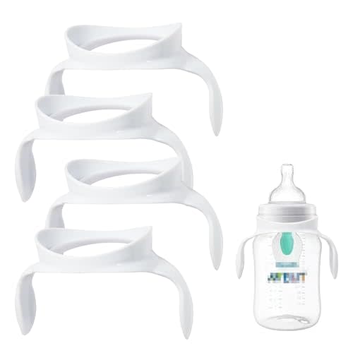 Baby Bottle Handles for Philips Avent Anti-Colic and AirFree Vent Baby Bottles, Compatible Avent Bottle Holder, 4 Count
