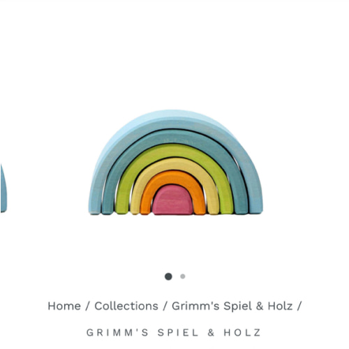 Mini Wooden Rainbow Stacker - Pastel