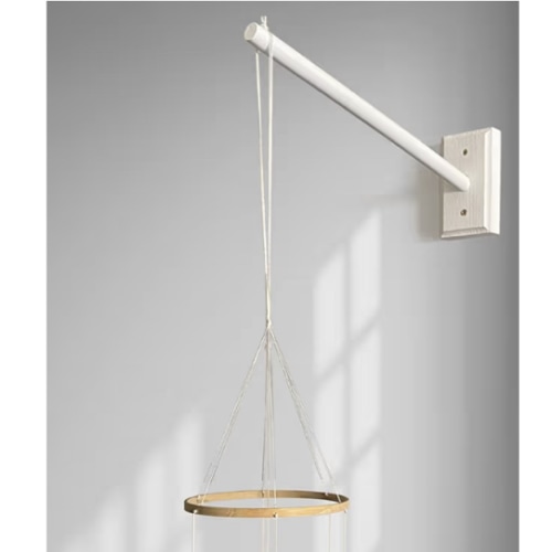 Mobile Wooden Arm, Wall Mounted (White)