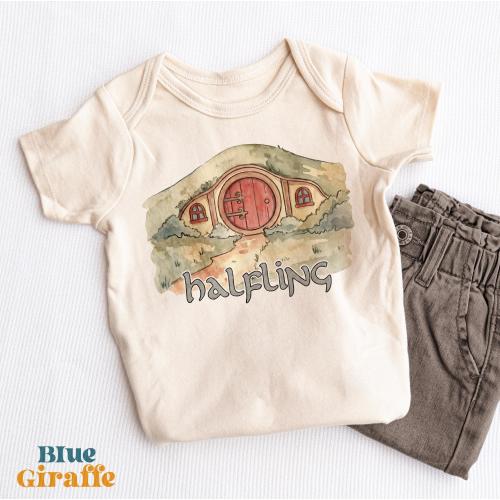 Halfling Baby Onesie® - Fantasy Baby Outfit - Hobbit Hole Door Bodysuit - Book Baby Clothes