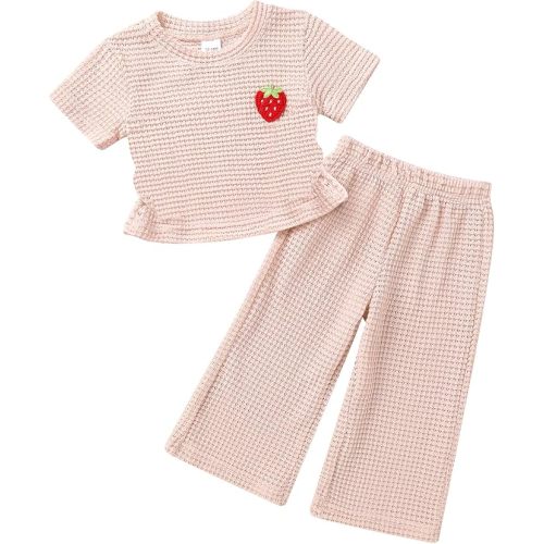 YOUNGER TREE Baby Girl Clothes Toddler Summer Outfits Short Sleeve Pants Set Cute Baby Clothes for Girls
