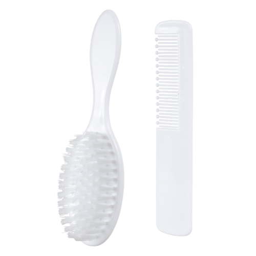 2 Pcs Easy Grip Brush and Comb Baby Massage and Scalp Brush Plastic